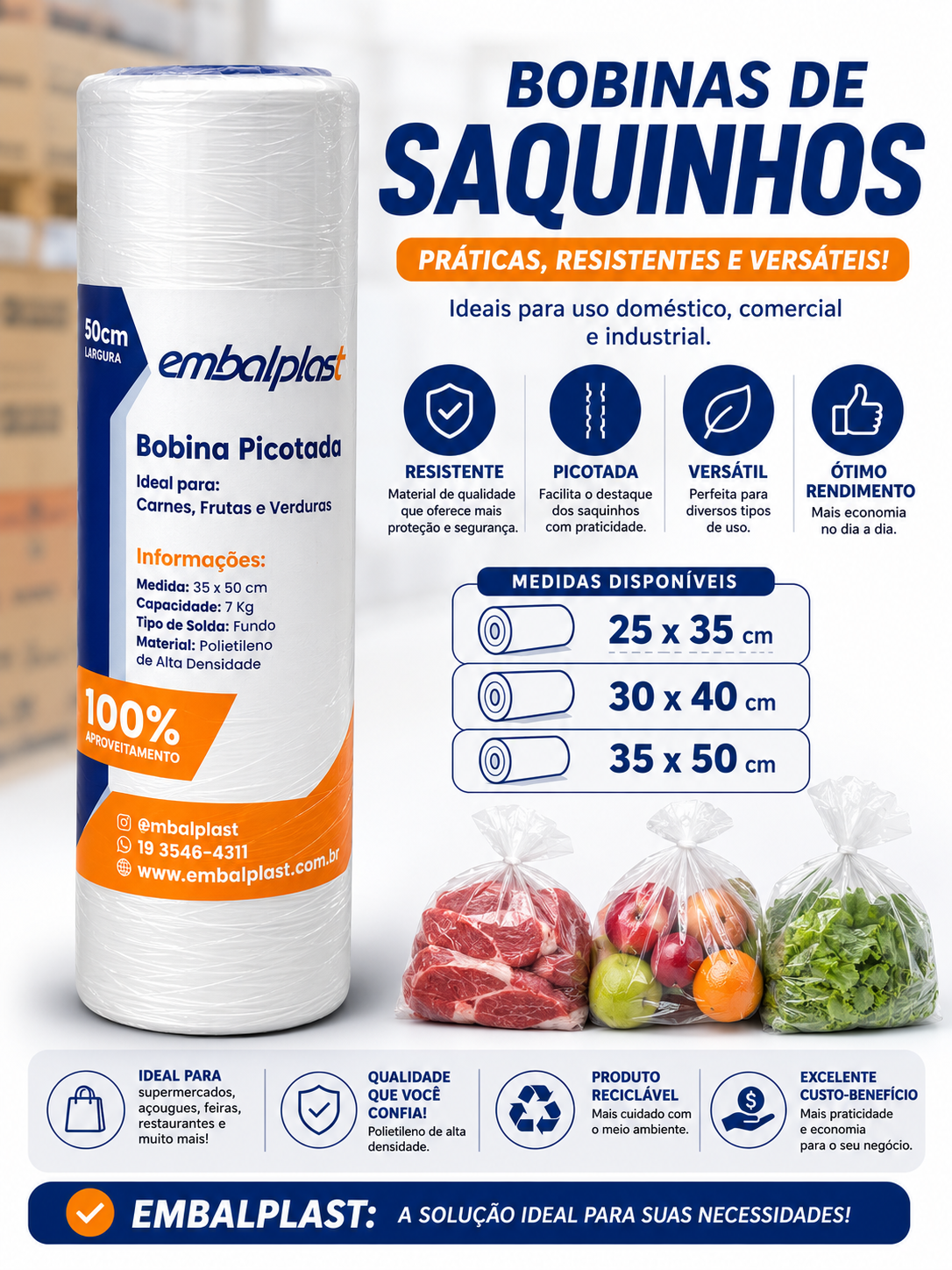 Bobina de saquinhos