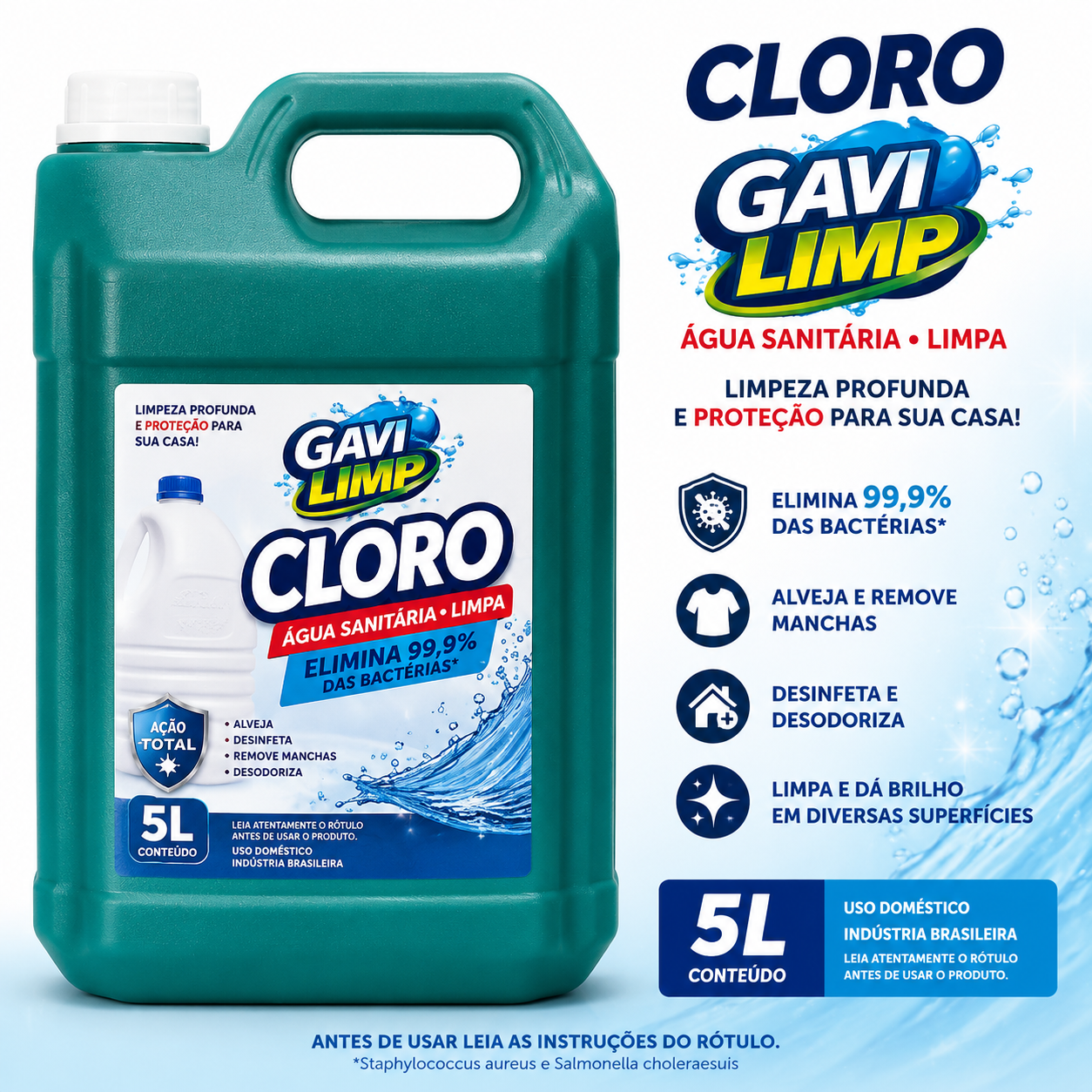 Cloro e água sanitária
