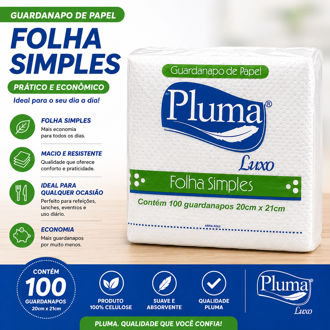 Guardanapo folha simples