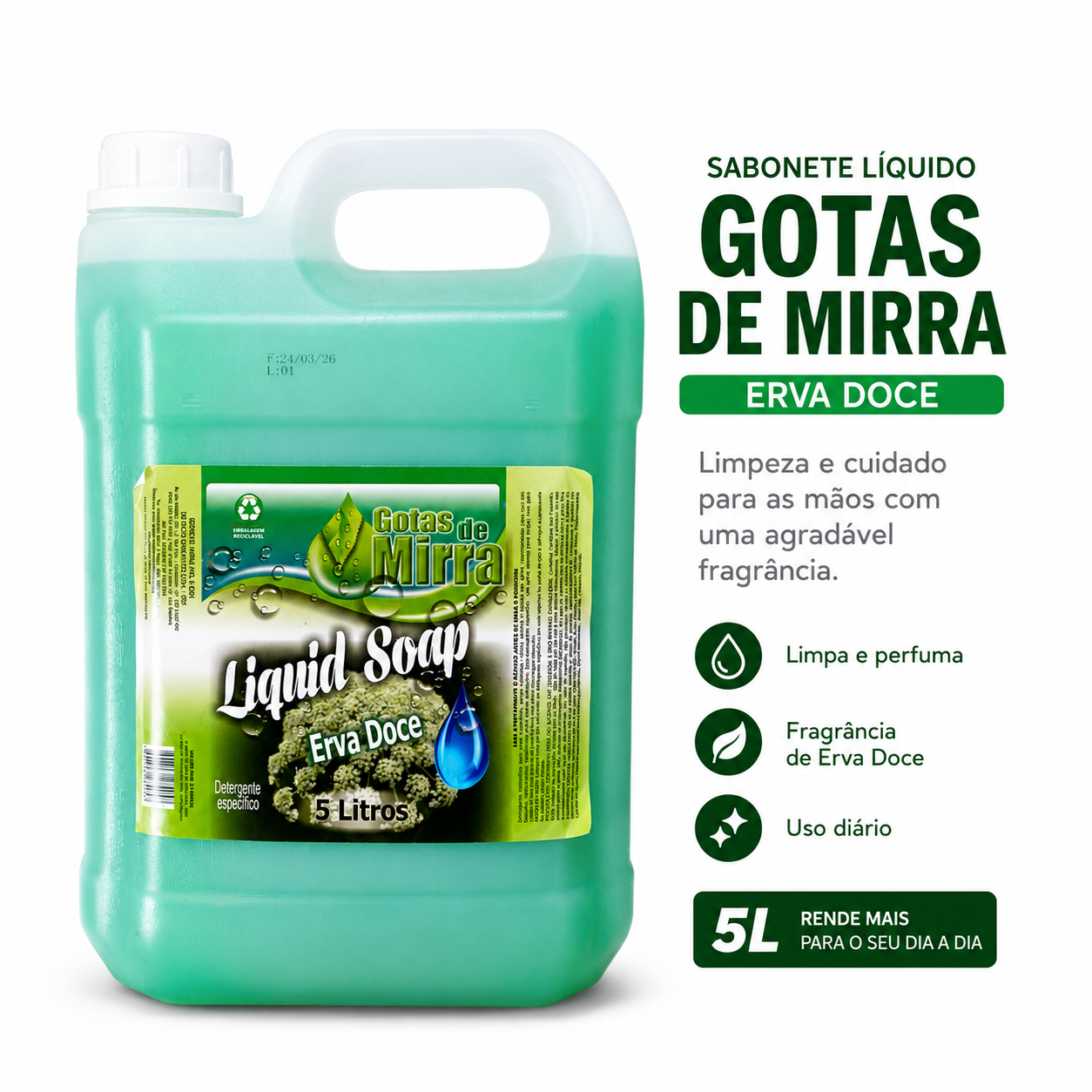 Sabonete líquido Erva Doce
